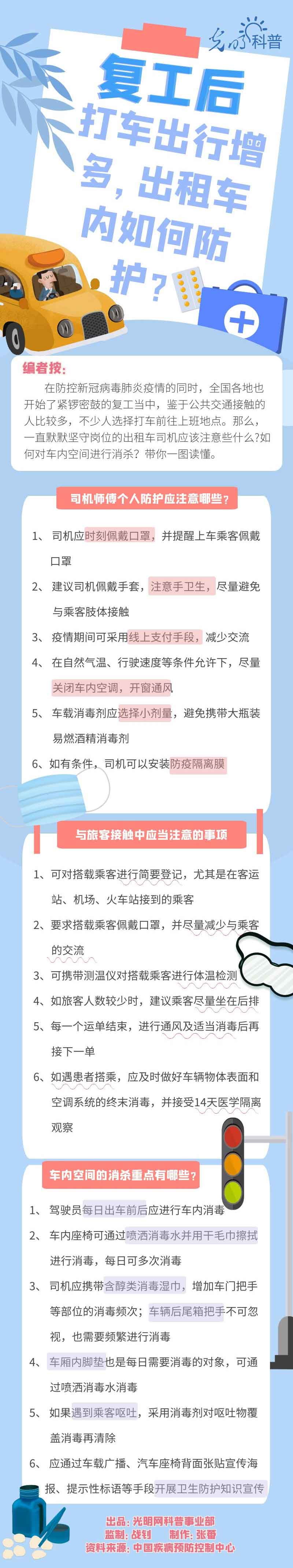 【防疫科普】復(fù)工后打車出行增多，出租車內(nèi)如何防護(hù)？