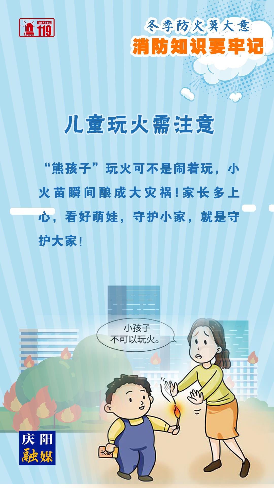 【微海報(bào)】冬季防火莫大意，兒童玩火需注意！