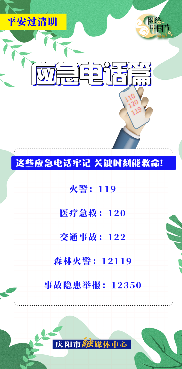 【網(wǎng)絡(luò)中國節(jié)·清明】平安過清明 | 應(yīng)急電話篇：關(guān)鍵時刻能救命